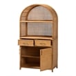 bali & pari Mairen Arched Natural Rattan Storage Cabinet