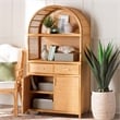 bali & pari Mairen Arched Natural Rattan Storage Cabinet