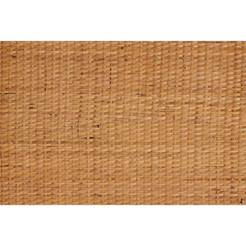 bali & pari Mairen Arched Natural Rattan Storage Cabinet