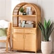 bali & pari Mairen Arched Natural Rattan Storage Cabinet