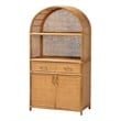 bali & pari Mairen Arched Natural Rattan Storage Cabinet