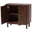 bali & pari Latika Real Burl Wood Storage Cabinet in Dark Walnut Brown
