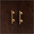 bali & pari Latika Real Burl Wood Storage Cabinet in Dark Walnut Brown