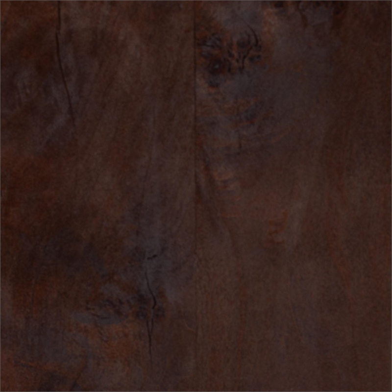 bali & pari Revelle Real Burl Wood Console Table in Dark Walnut Brown