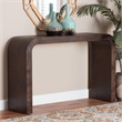 bali & pari Revelle Real Burl Wood Console Table in Dark Walnut Brown