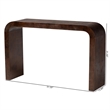 bali & pari Revelle Real Burl Wood Console Table in Dark Walnut Brown