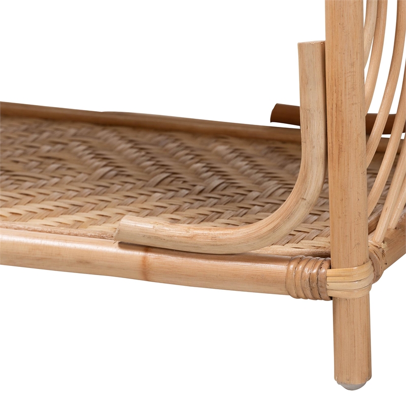 bali & pari Baara Natural Rattan 4-Tier Display Shelf