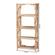 bali & pari Baara Natural Rattan 4-Tier Display Shelf