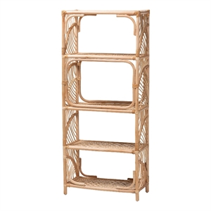 bali & pari Baara Natural Rattan 4-Tier Display Shelf
