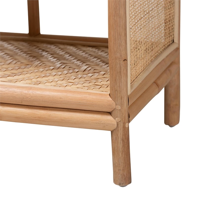 bali & pari Natania Natural Rattan 4-Tier Display Shelf
