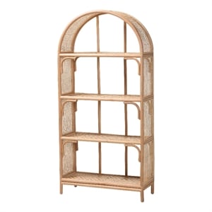 bali & pari Natania Natural Rattan 4-Tier Display Shelf