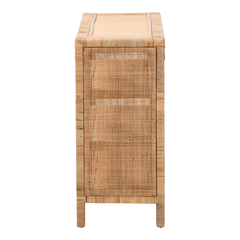 bali & pari Abelia Natural Rattan 4-Tier Display Shelf
