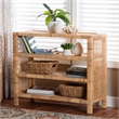 bali & pari Abelia Natural Rattan 4-Tier Display Shelf