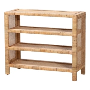 bali & pari Abelia Natural Rattan 4-Tier Display Shelf