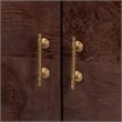 bali & pari Valora Real Burl Wood Storage Cabinet in Dark Walnut Brown