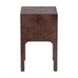 bali & pari Kayla Real Burl Wood Nightstand