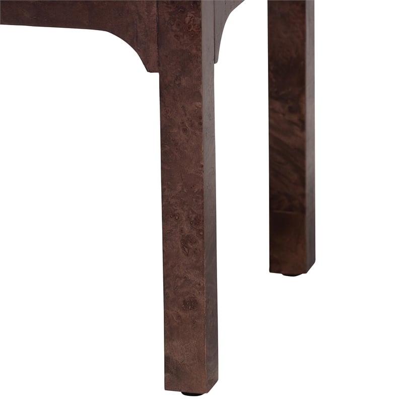 bali & pari Kayla Real Burl Wood Nightstand