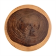 bali & pari Abrina Solid Suar Wood Side Table - Hand-Carved Sculptural End Table