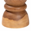bali & pari Bancroft Solid Suar Wood Side Table Handcrafted Sculptural End Table