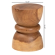 bali & pari Bancroft Solid Suar Wood Side Table Handcrafted Sculptural End Table