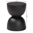 bali & pari Nomiki Solid Suar Wood Side Table - Hand-Carved Sculptural End Table