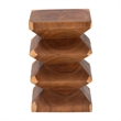 bali & pari Malati Solid Suar Wood Side Table - Hand-Carved Sculptural End Table