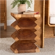 bali & pari Malati Solid Suar Wood Side Table - Hand-Carved Sculptural End Table