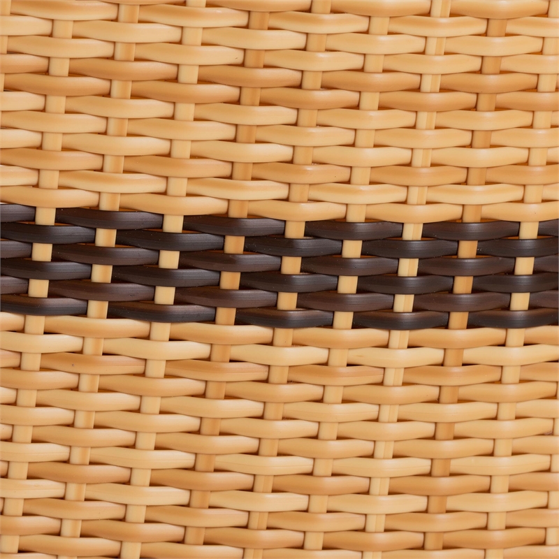 bali & pari Elma Rattan Dining Chair with Cushion - Barrel-Back Accent Chair