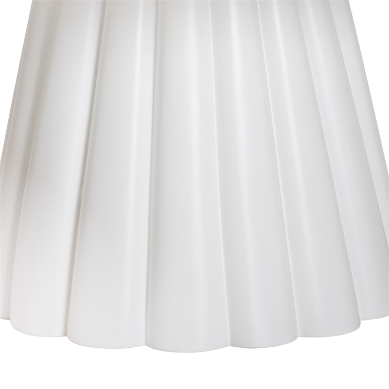 bali & pari Parvana Round Coffee Table with Fluted Pedestal Base