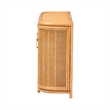 bali & pari McKenna Natural Rattan Sideboard - Handwoven Wicker Buffet Credenza