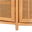 bali & pari McKenna Natural Rattan Sideboard - Handwoven Wicker Buffet Credenza