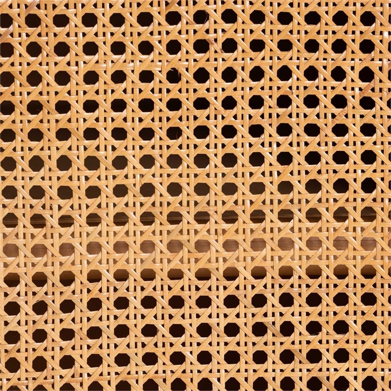 bali & pari McKenna Natural Rattan Sideboard - Handwoven Wicker Buffet Credenza