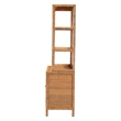 bali & pari Mortis Natural Rattan Display Shelf with 2-Door Storage Cabinet