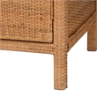 bali & pari Mortis Natural Rattan Display Shelf with 2-Door Storage Cabinet