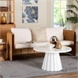 bali & pari Carina Natural Rattan Sofa with Cushion - Handwoven 3-Seater Couch