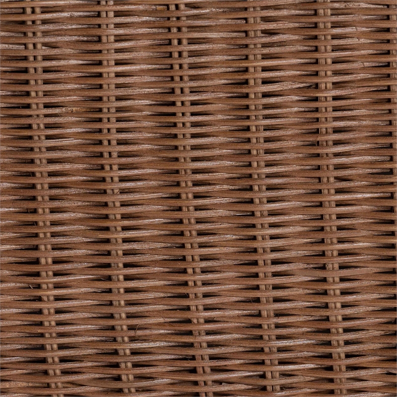 bali & pari Detta Natural Rattan Loveseat with Cushion - Handwoven Wicker Settee
