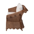 bali & pari Detta Natural Rattan Sofa with Cushion - Handwoven Wicker Settee