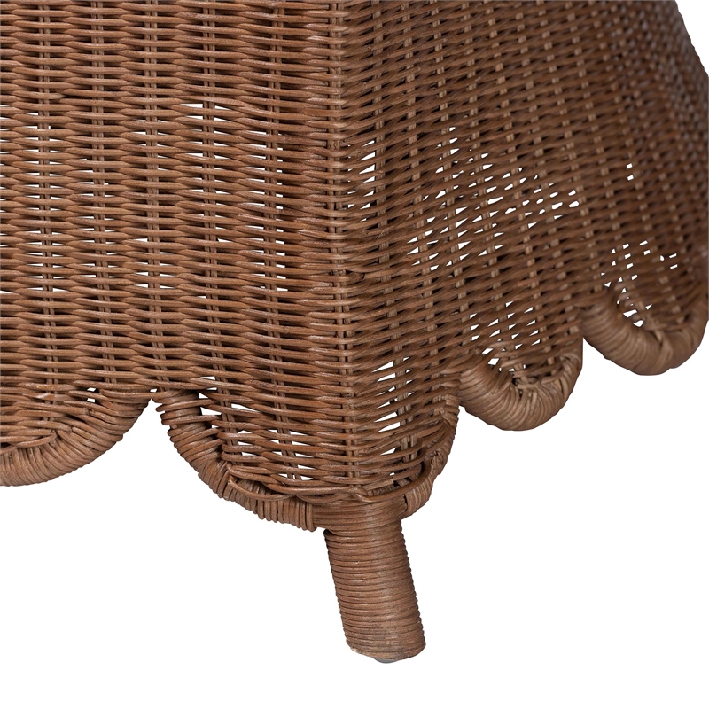 bali & pari Detta Natural Rattan Sofa with Cushion - Handwoven Wicker Settee