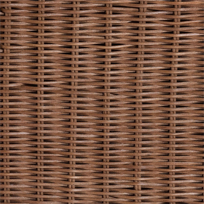 bali & pari Detta Natural Rattan Sofa with Cushion - Handwoven Wicker Settee