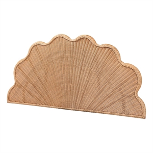 bali & pari Callias Natural Rattan Scalloped Headboard Queen