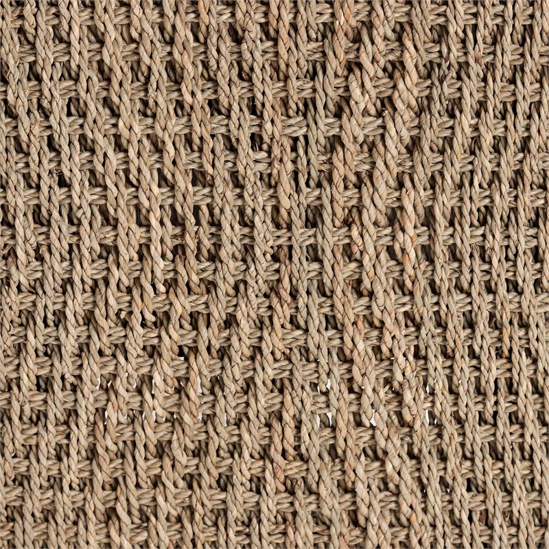 bali & pari Amber Seagrass Accent Bench Handwoven Natural Fiber Stool