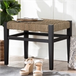 bali & pari Amber Seagrass Accent Bench Handwoven Natural Fiber Stool