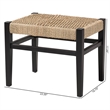bali & pari Amber Seagrass Accent Bench Handwoven Natural Fiber Stool
