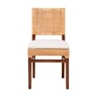 bali & pari Lesia Natural Rattan Dining Chair with Cushion
