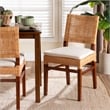 bali & pari Lesia Natural Rattan Dining Chair with Cushion