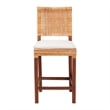 bali & pari Lesia Natural Rattan Counter Stool with Cushion