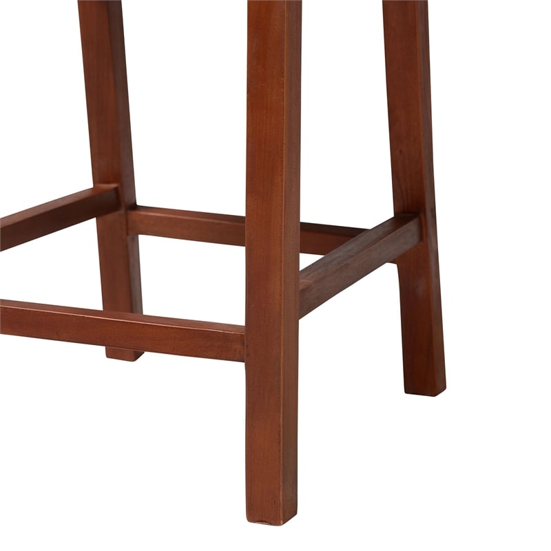 bali & pari Lesia Natural Rattan Counter Stool with Cushion