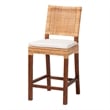bali & pari Lesia Natural Rattan Counter Stool with Cushion