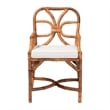 bali & pari Alondra Natural Rattan Dining Chair Handwoven Wicker Accent Chair