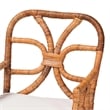 bali & pari Alondra Natural Rattan Dining Chair Handwoven Wicker Accent Chair
